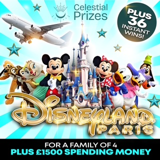 Disneyland Paris for a family of 4 plus £1500 spends! 36 instant wins also to be found!
