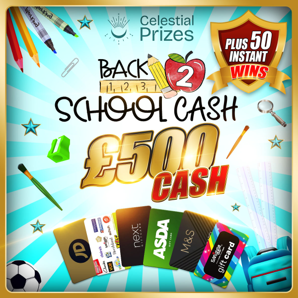 🖍️Back to School Cash + 50 instant wins 🖍️
