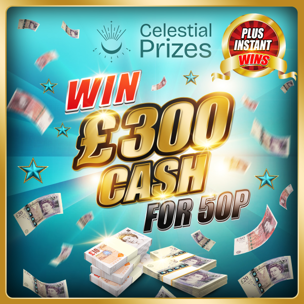 Win £300 cash for 50p plus instant wins.