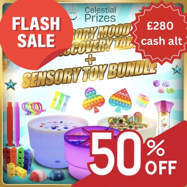 Sensory Mood LED Discovery Table & Sensory toy bundle