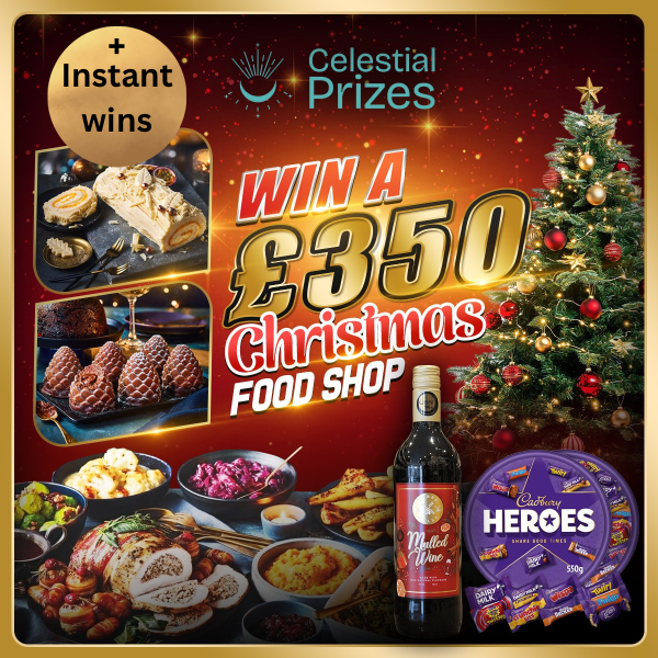 £350 Christmas Food Shop plus instant wins.