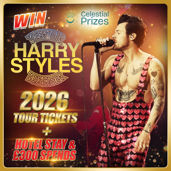 Harry Styles tickets, Hotel stay + £300 Spends