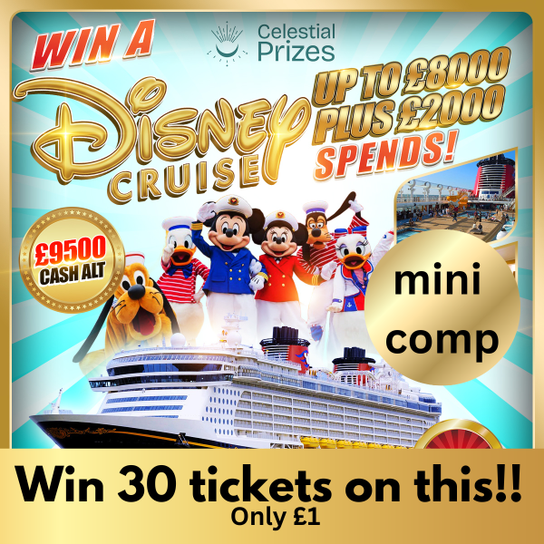 Mini Comp Win 30 Tickets on our Disney Cruise Comp ✨